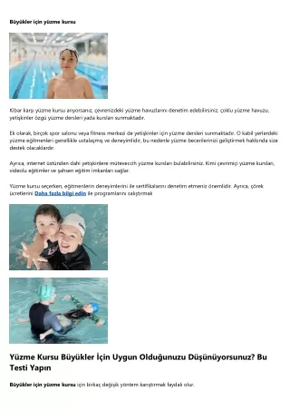 b y kler i in y zme kursu