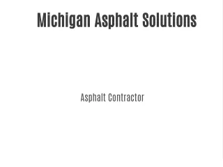 Michigan Asphalt Solutions