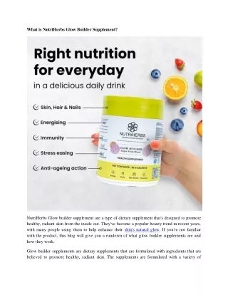 what is nutriherbs glow builder supplement