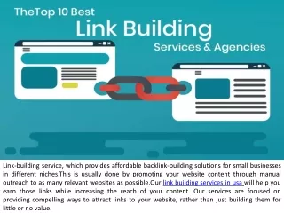 Link Building Services in USA