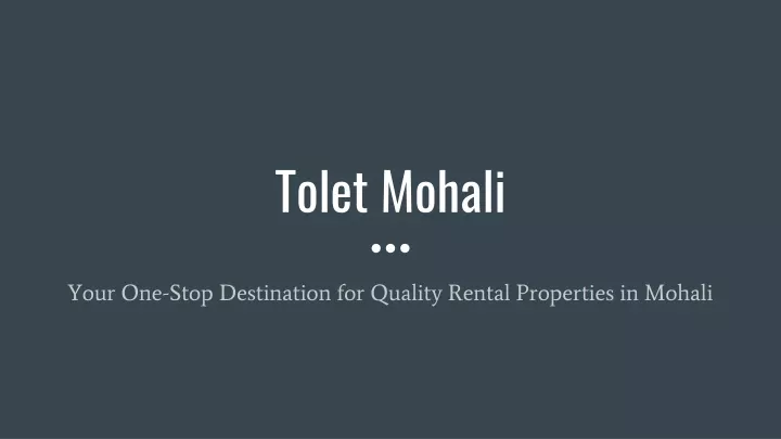 tolet mohali