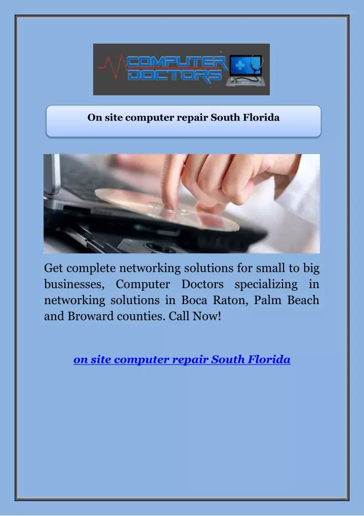 on site computer repair south florida