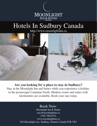 Hotels In Sudbury Canada Moonlight Inn and Suites
