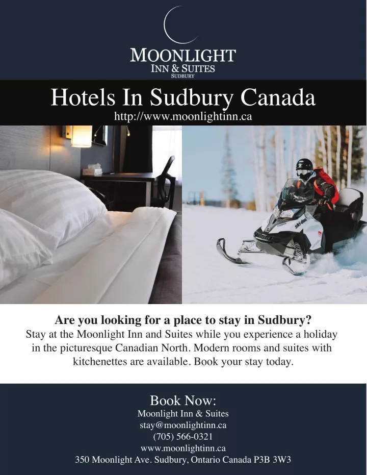 hotels in sudbury canada http www moonlightinn ca