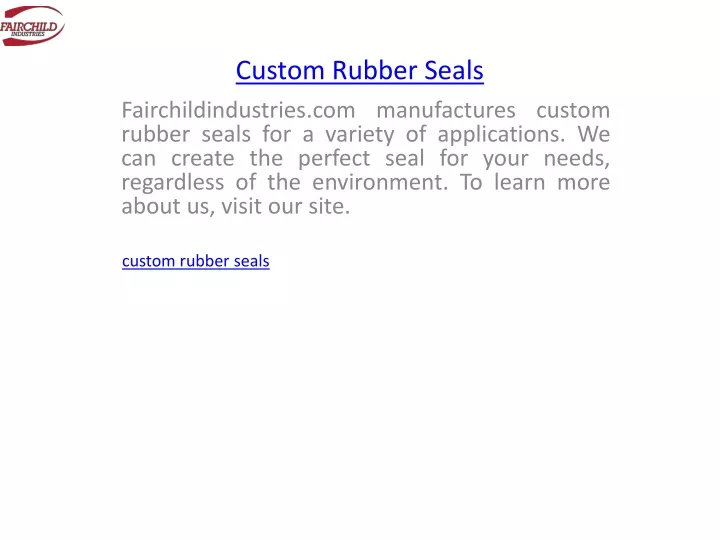 custom rubber seals