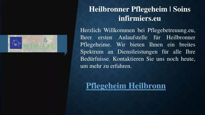 heilbronner pflegeheim soins infirmiers eu