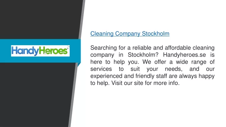 cleaning company stockholm searching