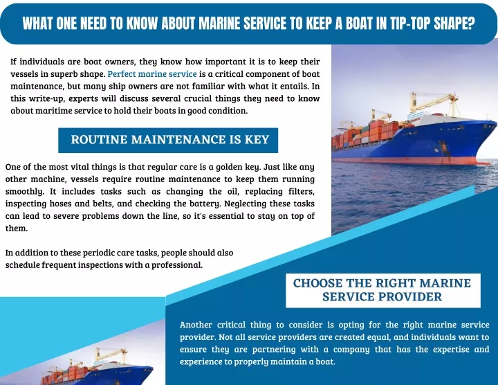 what one need to know about marine service