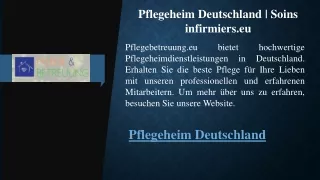 Pflegeheim Deutschland  Soins infirmiers.eu