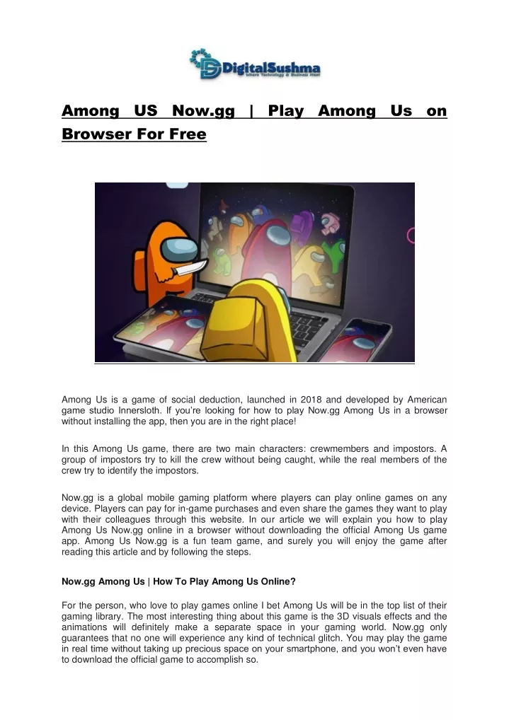 PPT - Among US Now.gg | Play Among Us on Browser For Free PowerPoint ...