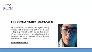 fish diseases vaccine ictyodev com