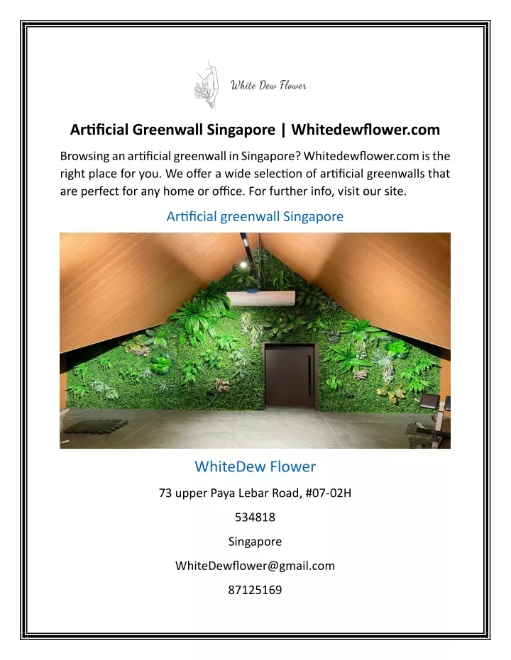 artificial greenwall singapore whitedewflower com