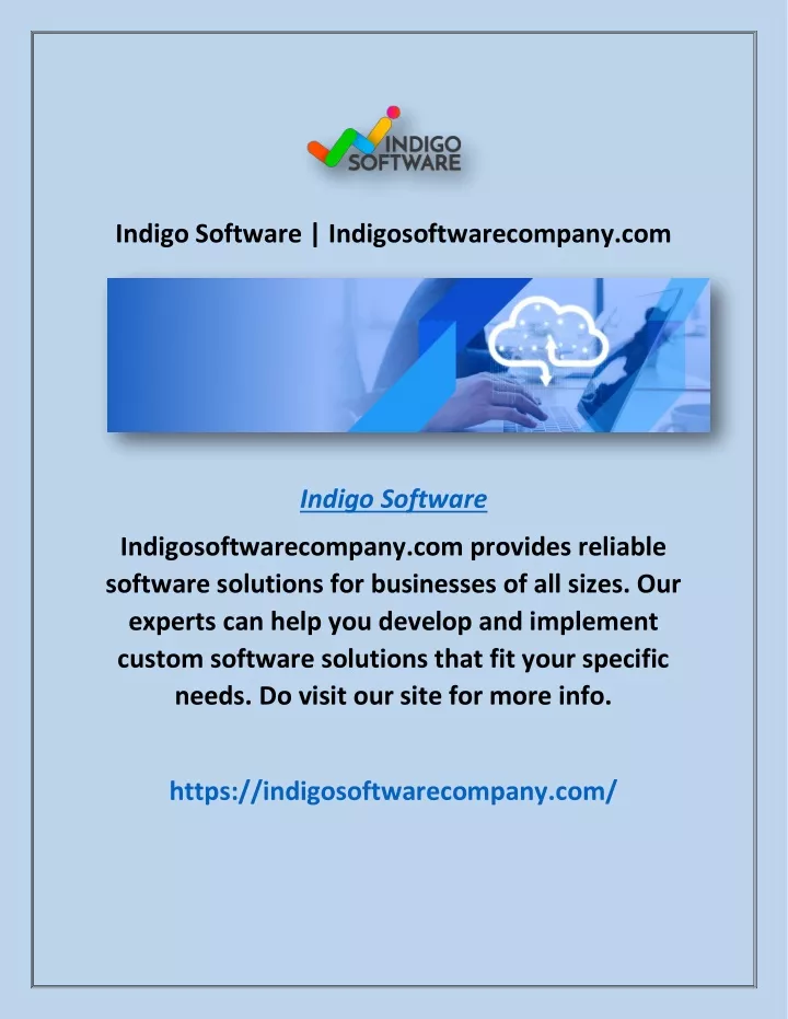 indigo software indigosoftwarecompany com