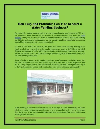 how easy and profitable can it be to start