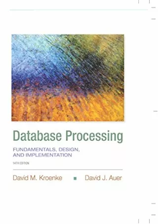 database processing fundamentals design