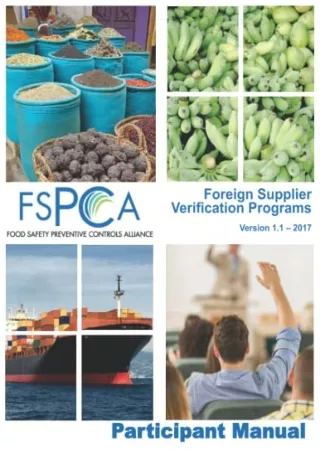 $PDF$/READ/DOWNLOAD FSPCA Foreign Supplier Verification Programs - Participant M