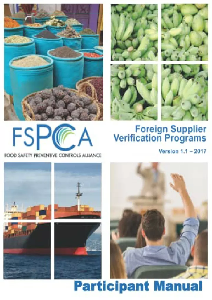 fspca foreign supplier verification programs
