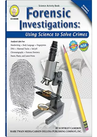 DOWNLOAD/PDF  Mark Twain Forensic Investigations Workbook, Using Science to Solv