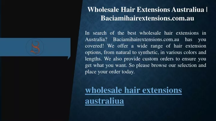 wholesale hair extensions australiua