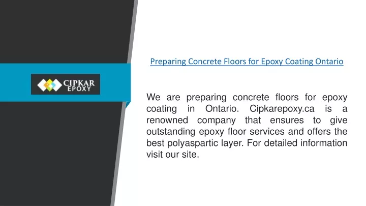 preparing concrete floors for epoxy coating