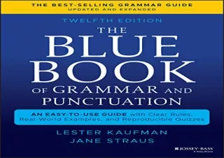 download The Blue Book of Grammar and Punctuation: An Easy-to-Use Guide with Cle