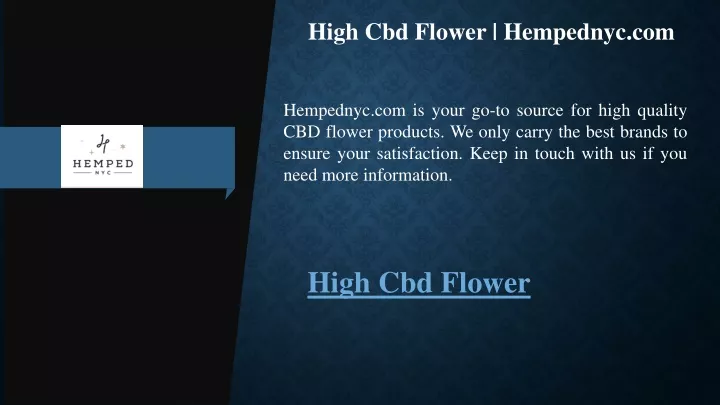 high cbd flower hempednyc com