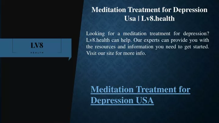 meditation treatment for depression usa lv8 health