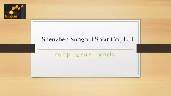 shenzhen sungold solar co ltd