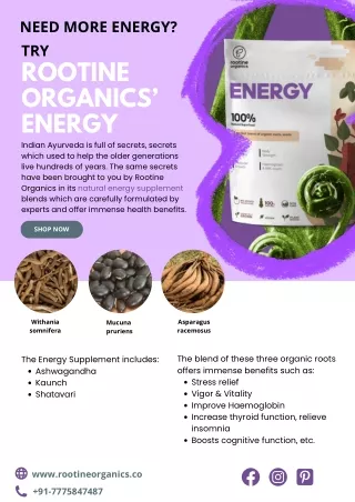 Need more energy? Try Rootine Organics’ Energy