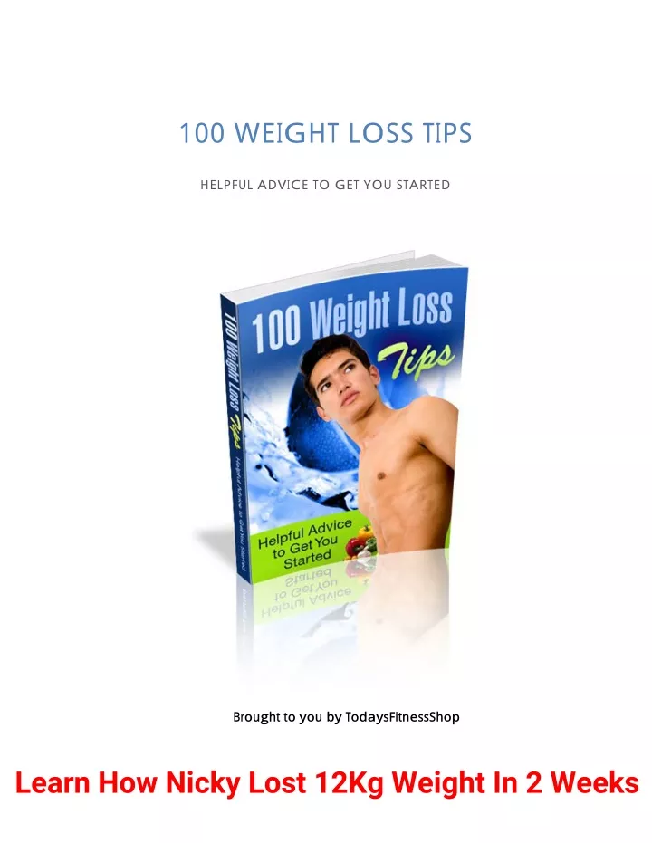 100 weig ht loss tips