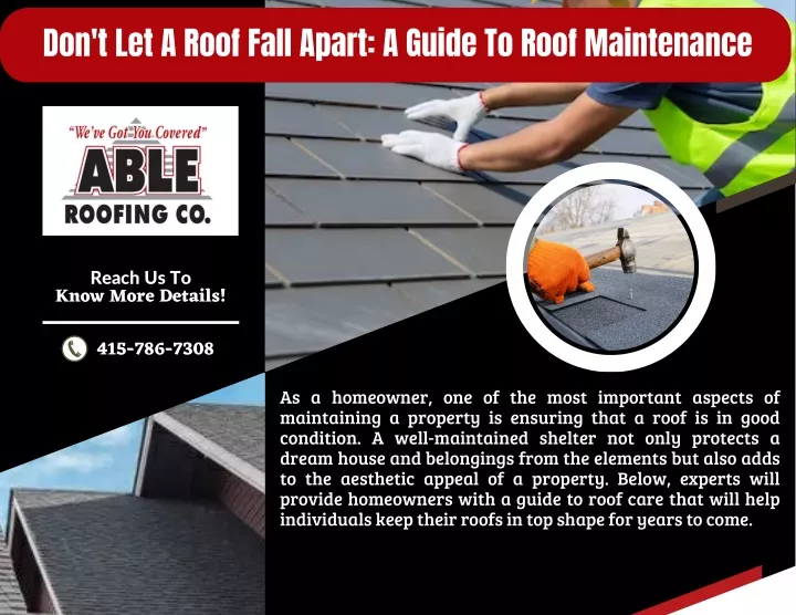 don t let a roof fall apart a guide to roof