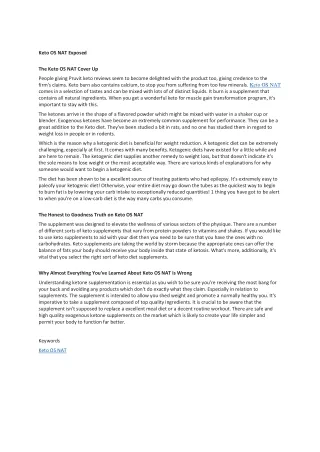 keto os nat exposed