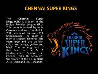 CHENNAI SUPER KINGS