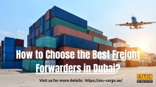 How to Choose the Best Freight Forwarders in Dubai?