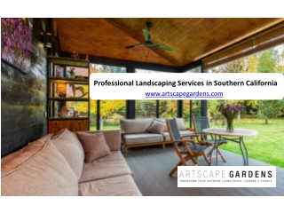 Professional Landscaping Services in Southern California - Artscape Gardens