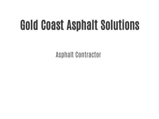 Gold Coast Asphalt Solutions