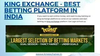 King Exchange - Best Betting Platform in India