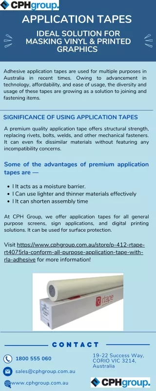 Application Tapes — Ideal Solution for Masking Vinyl & Printed Graphics