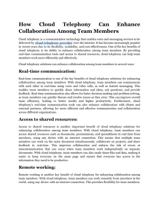 how collaboration among team members