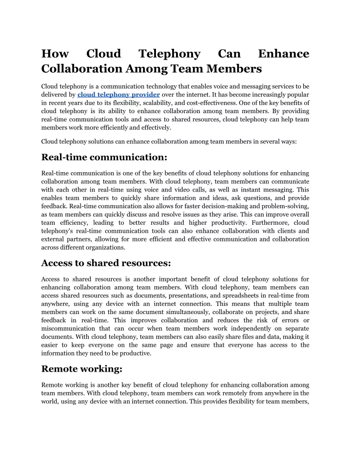 how collaboration among team members
