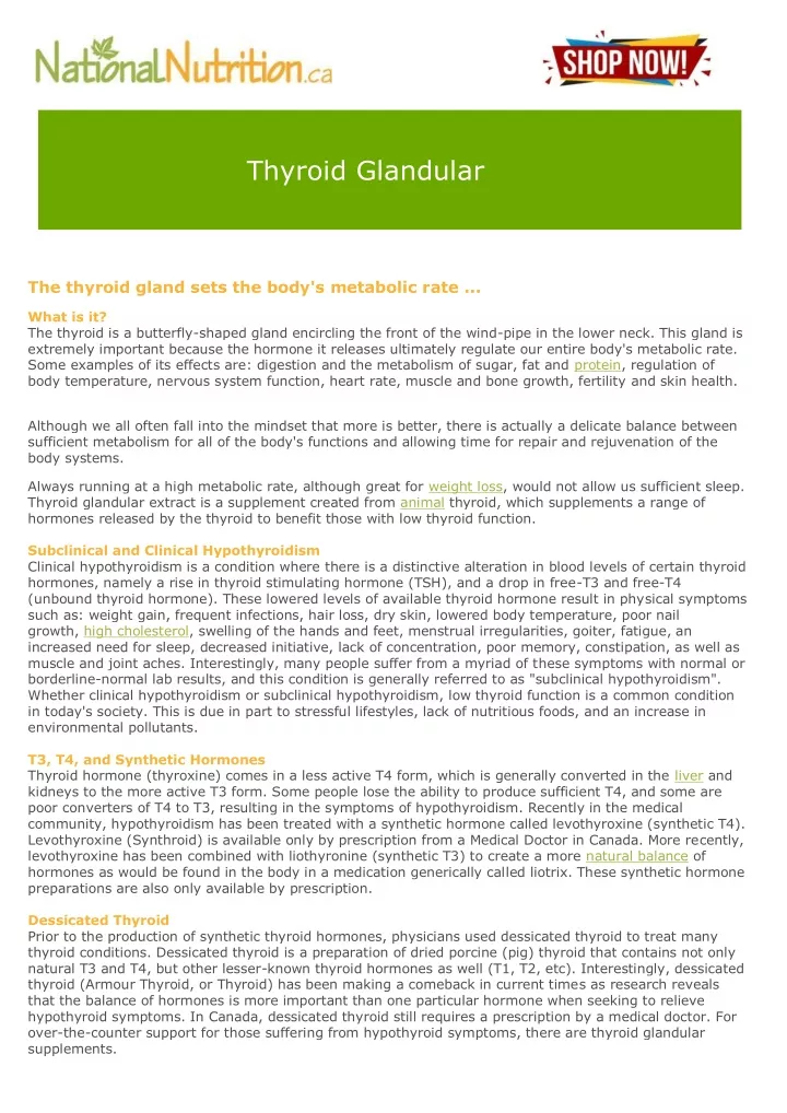 thyroid glandular