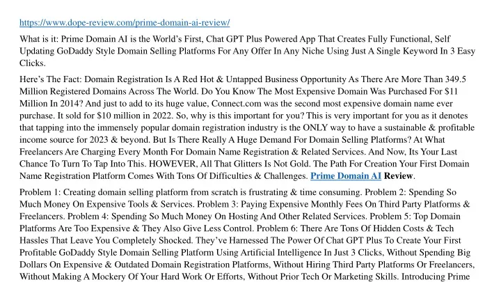 https www dope review com prime domain ai review
