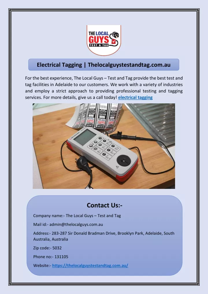 electrical tagging thelocalguystestandtag com au