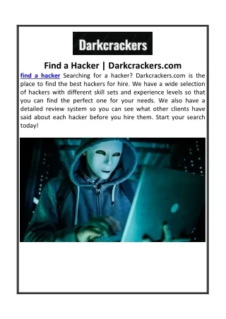 Find a Hacker | Darkcrackers.com