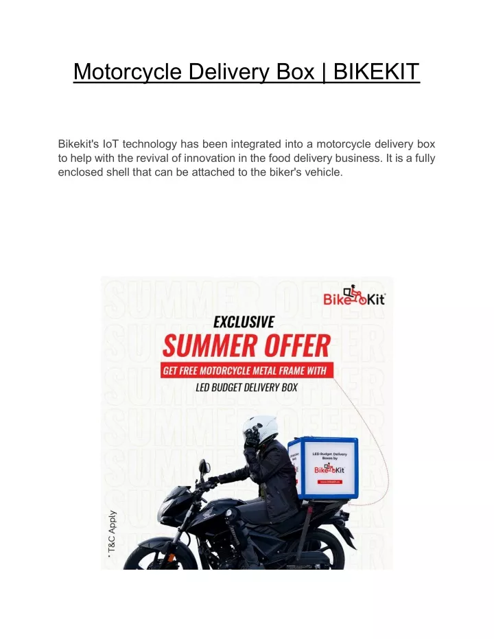 motorcycle delivery box bikekit