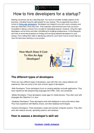 How to hire developers for a startup