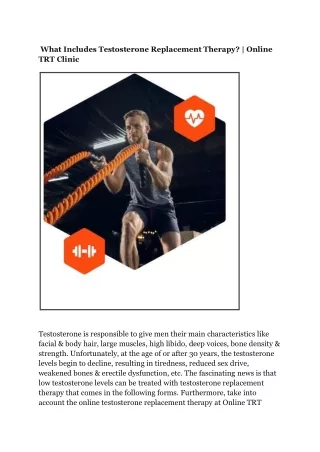 what includes testosterone replacement therapy