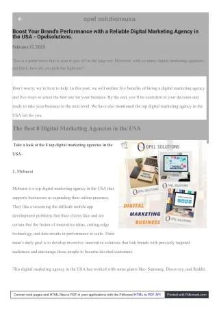 Digital Marketing Agency: Boosting Your Online Presence and Business Growth | Op