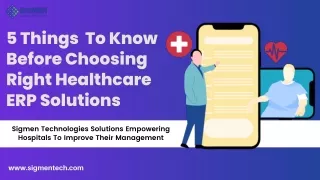 5 Things To Know Before Choosing The Right ERP Software For Your Healthcare