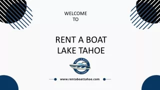 Lake Tahoe Party Boat - Rent A Boat